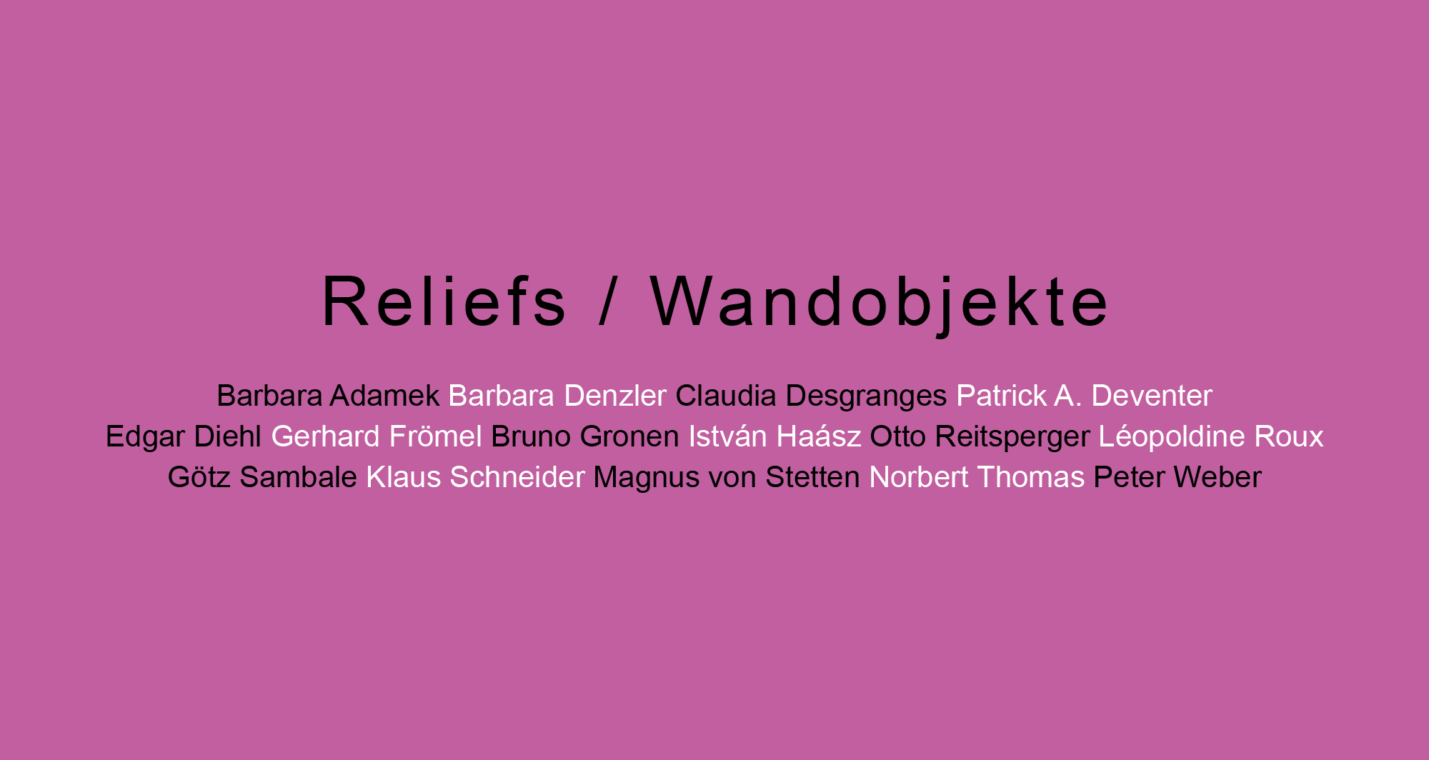 Claudia Desgranges Reliefs / Wandobjekte. Merkenicher Kunstraum