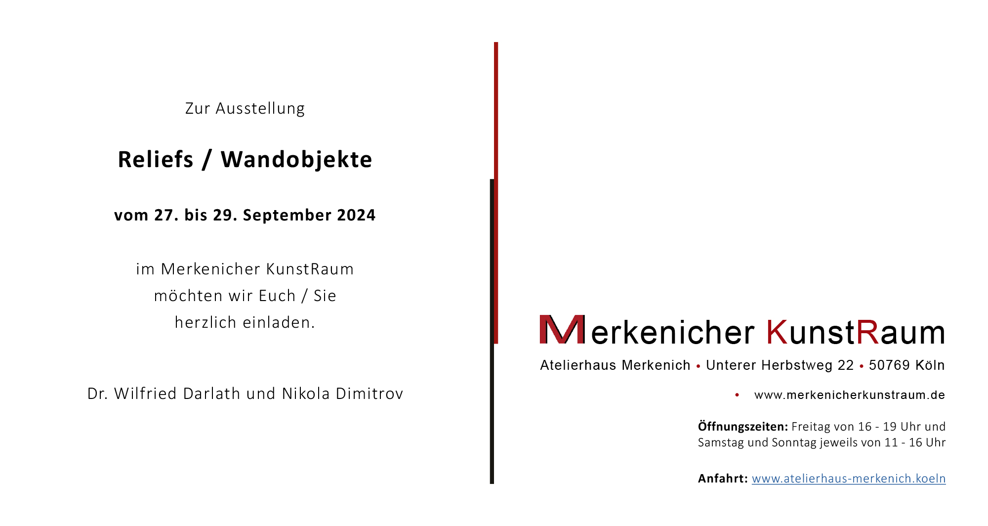 Claudia Desgranges Reliefs / Wandobjekte. Merkenicher Kunstraum