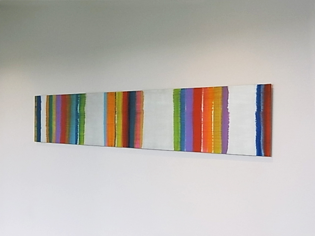 Claudia Desgranges, Steigenberger Hotel, Köln, zeitstreifen 300 x 80 cm, 2Acryl auf Aluminium, 2016